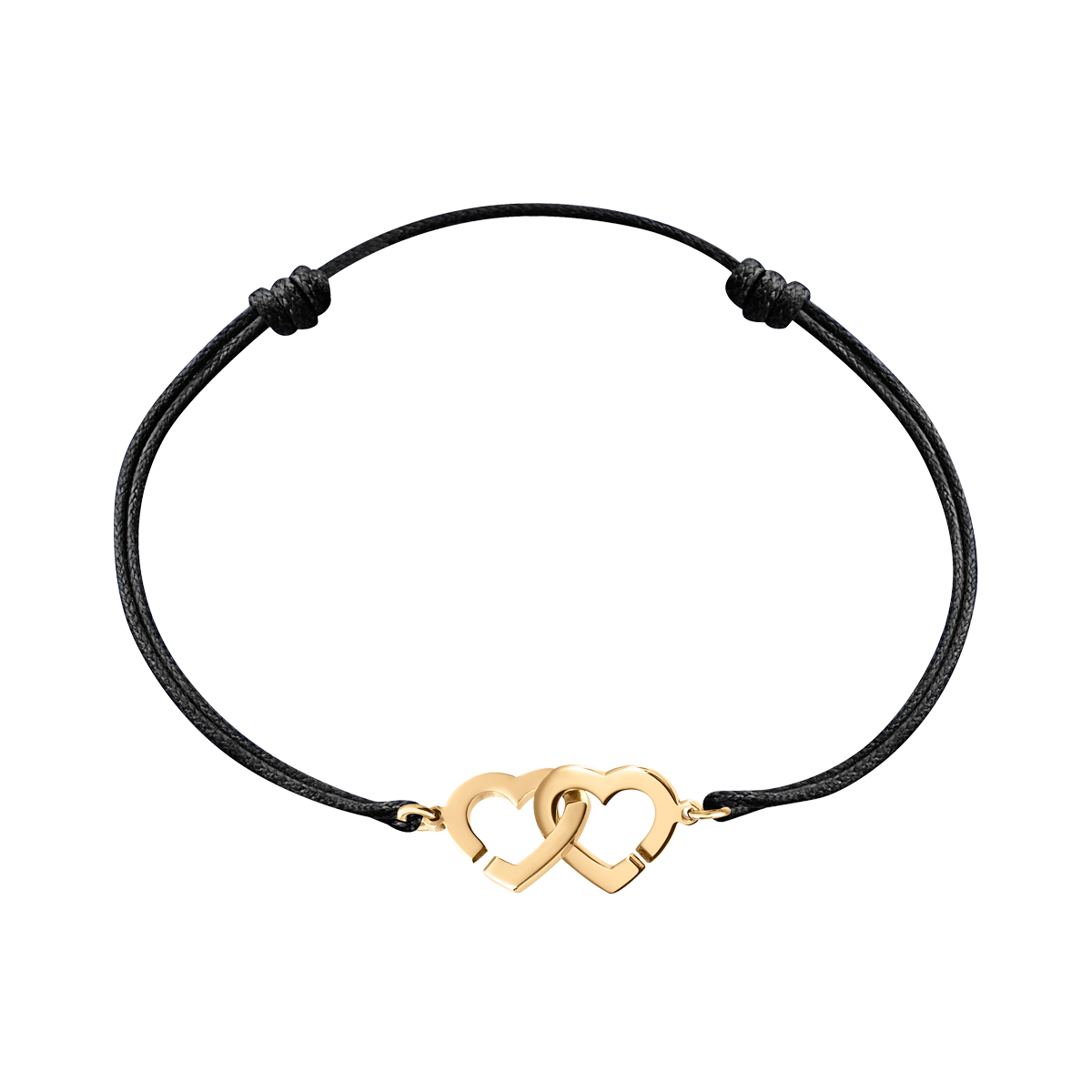 Double Coeurs R9 Yellow Gold Cord Bracelet Dinh Van 345106